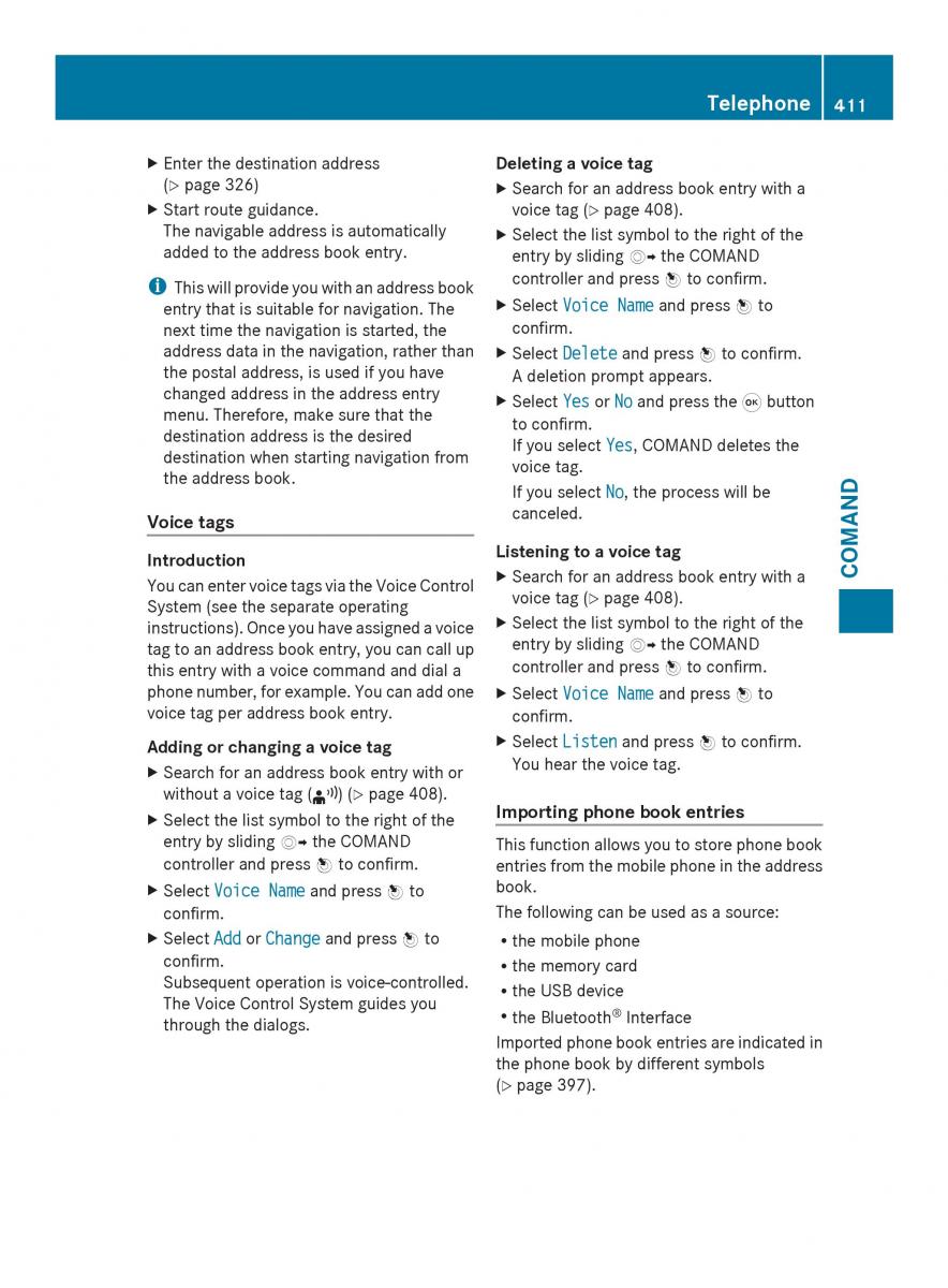 Mercedes Benz SL R231 owners manual / page 413