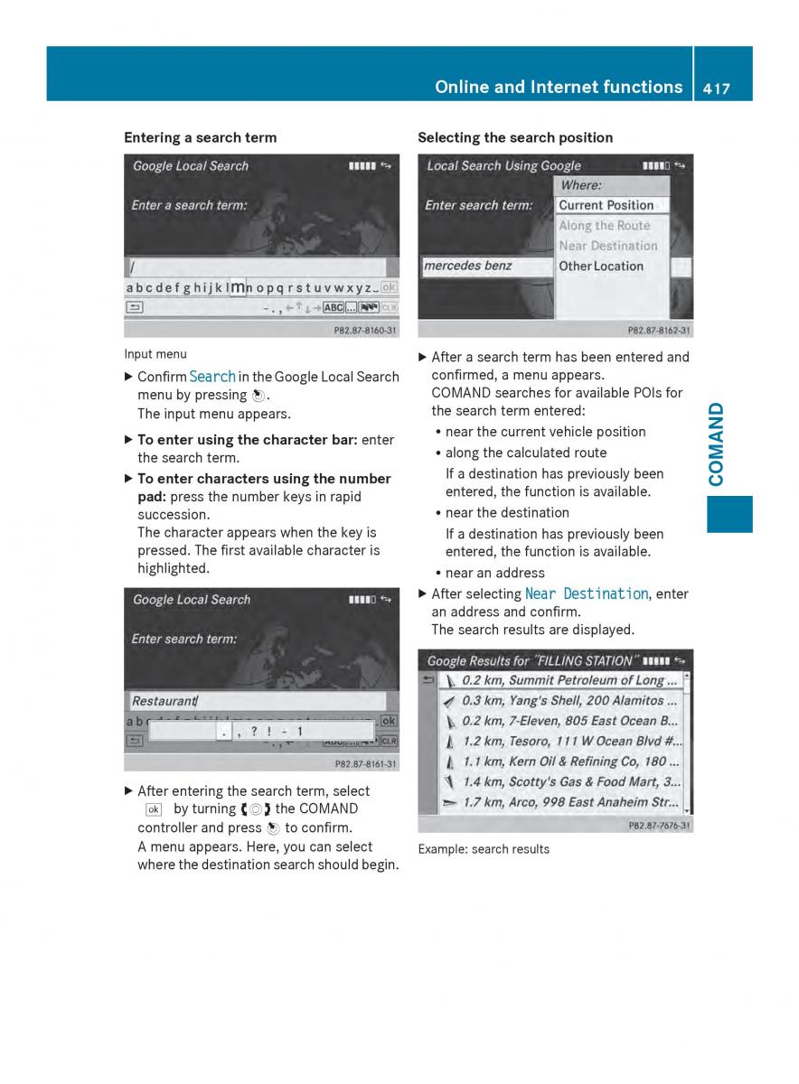 Mercedes Benz SL R231 owners manual / page 419