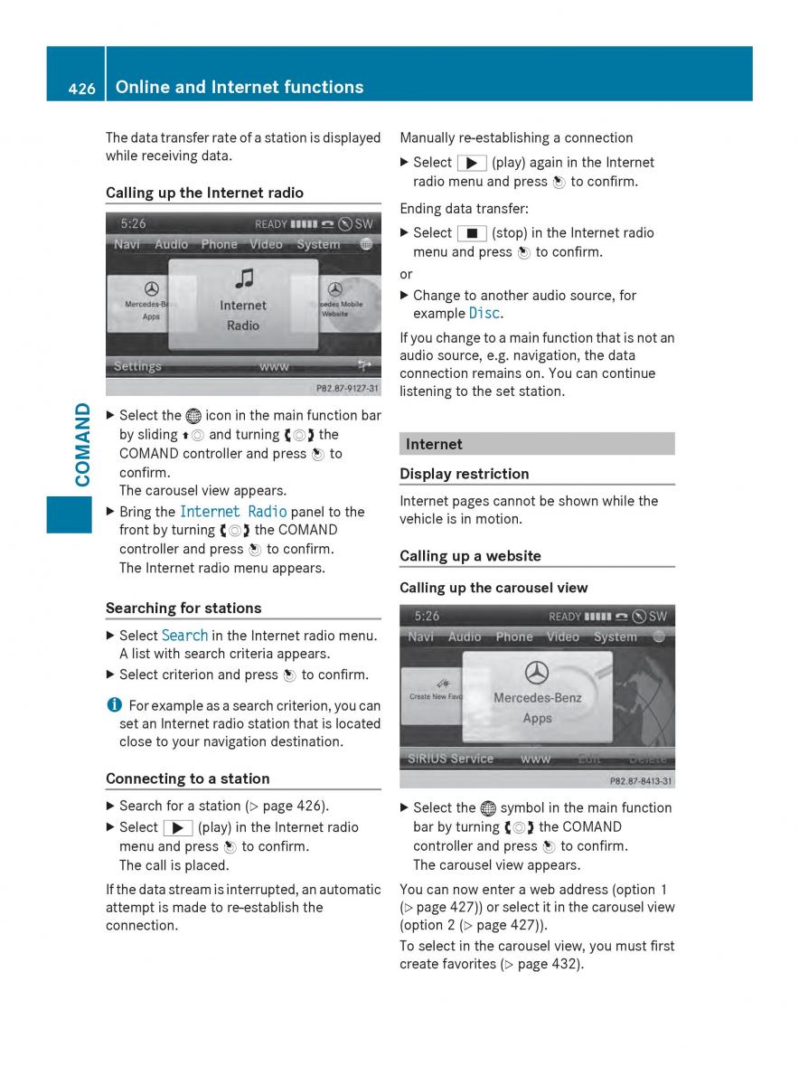 Mercedes Benz SL R231 owners manual / page 428