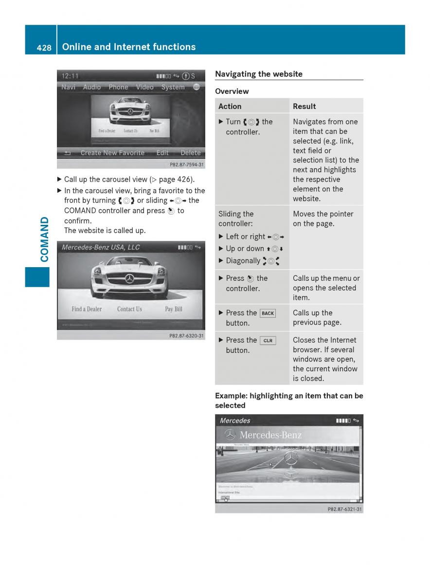 Mercedes Benz SL R231 owners manual / page 430