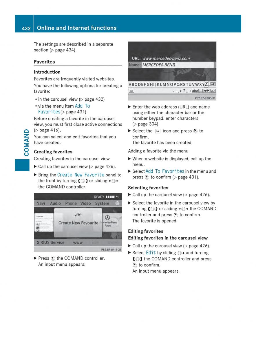 Mercedes Benz SL R231 owners manual / page 434