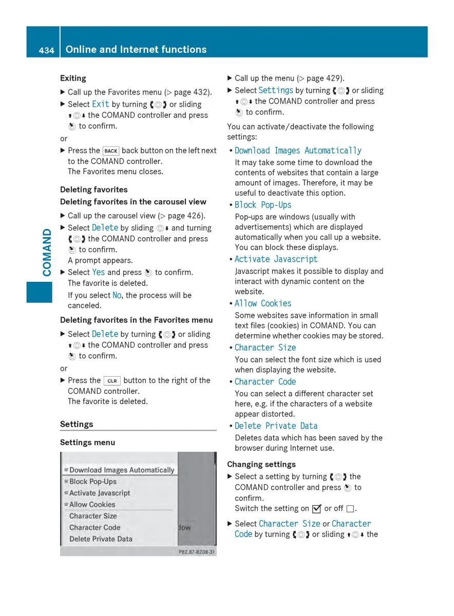 Mercedes Benz SL R231 owners manual / page 436