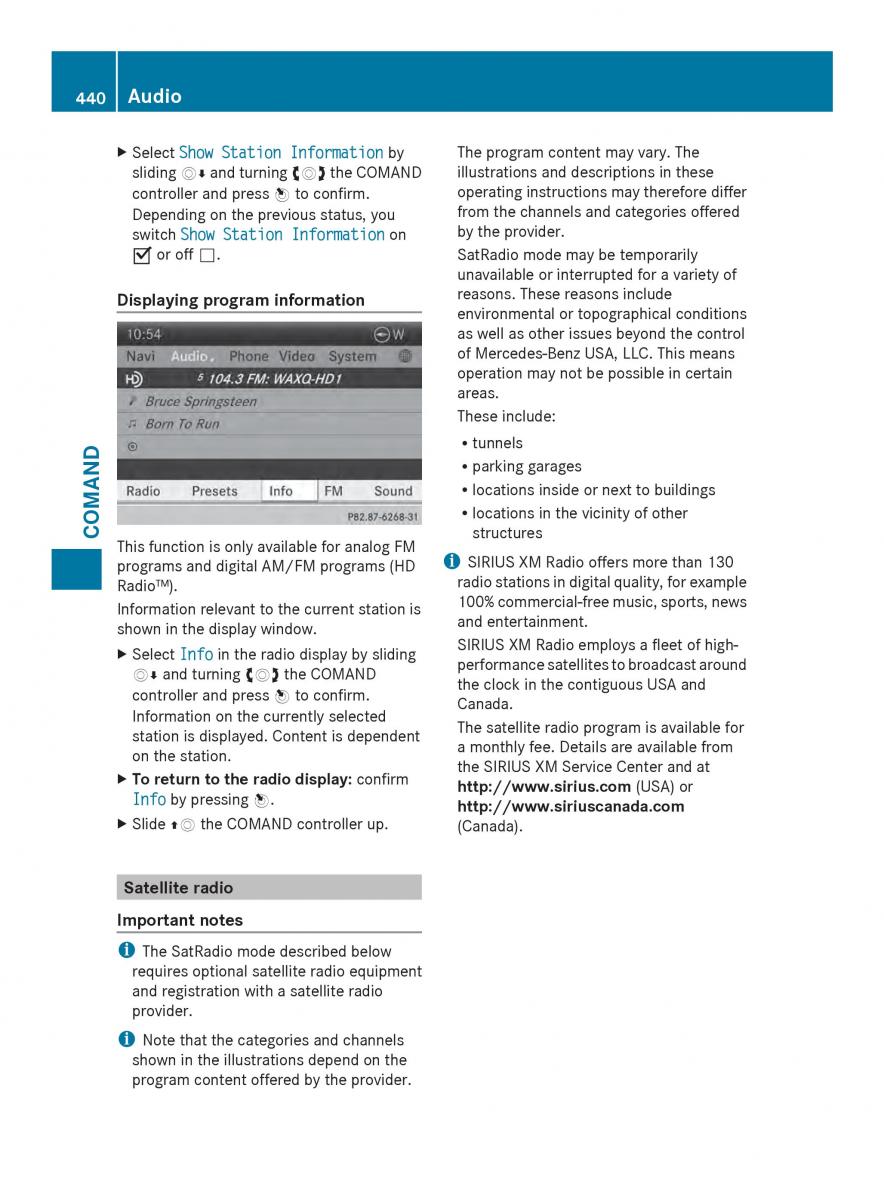 Mercedes Benz SL R231 owners manual / page 442