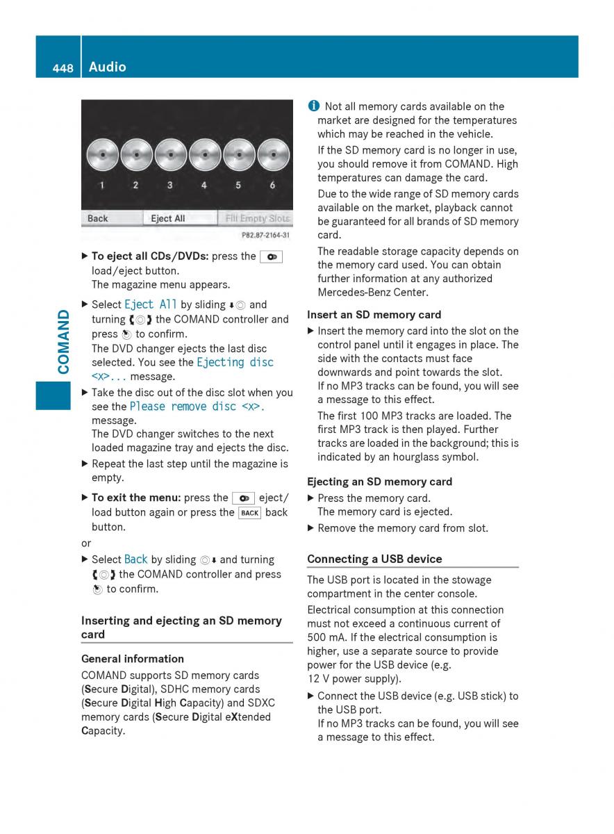 Mercedes Benz SL R231 owners manual / page 450