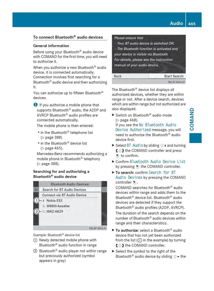 Mercedes Benz SL R231 owners manual / page 467