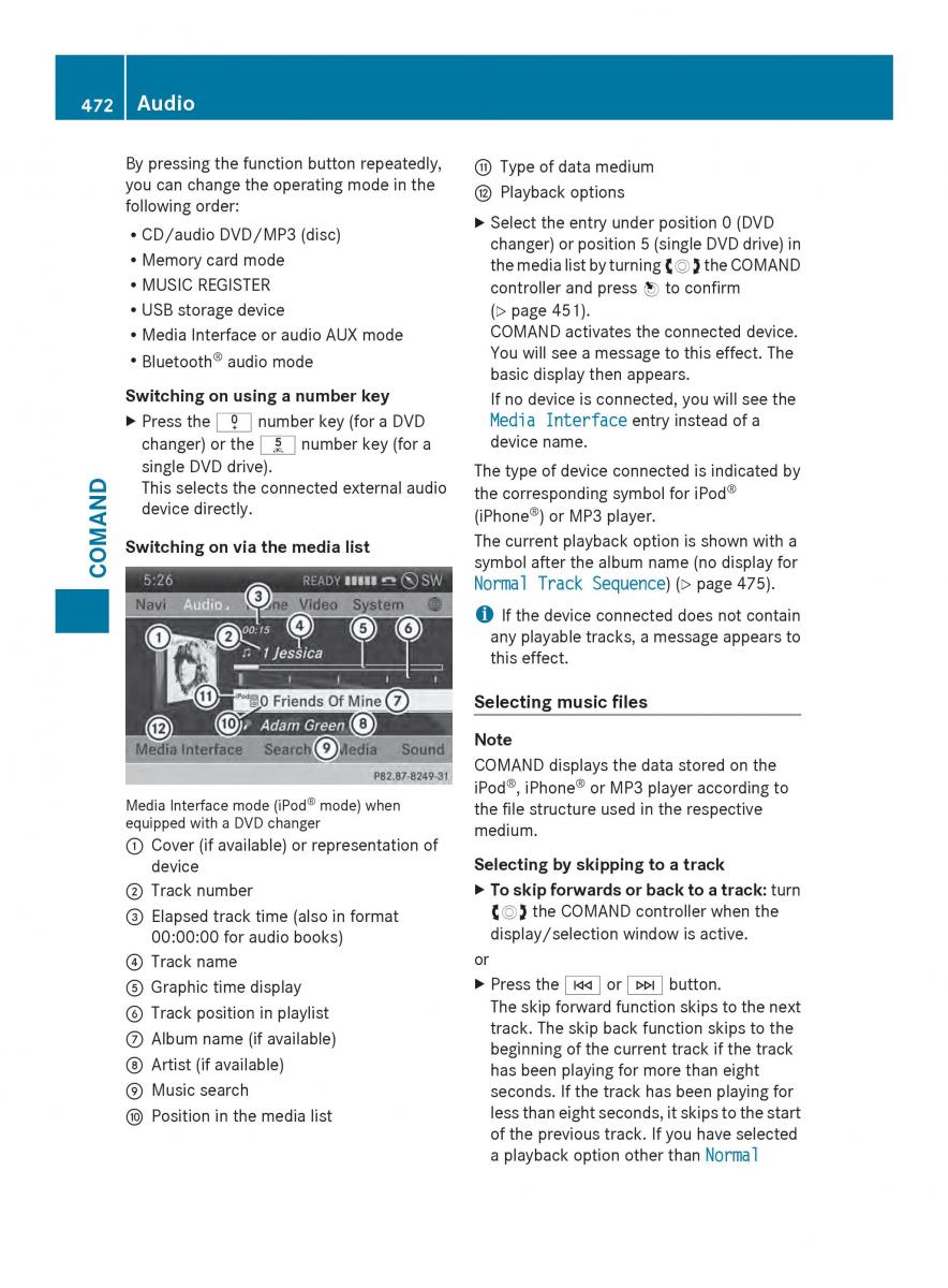 Mercedes Benz SL R231 owners manual / page 474