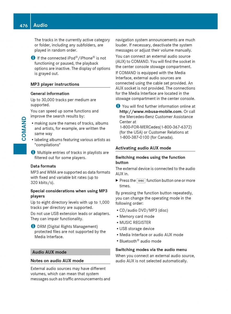 Mercedes Benz SL R231 owners manual / page 478