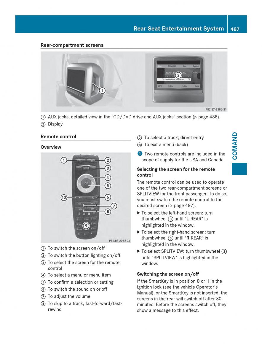 Mercedes Benz SL R231 owners manual / page 489