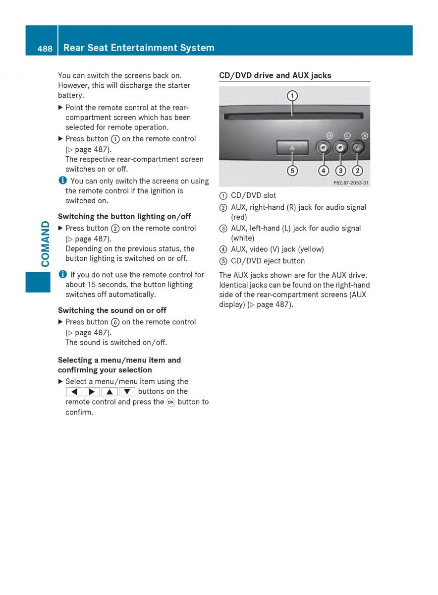 Mercedes Benz SL R231 owners manual / page 490