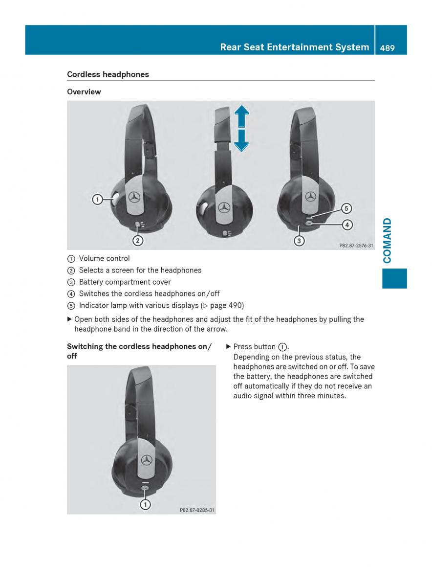 Mercedes Benz SL R231 owners manual / page 491