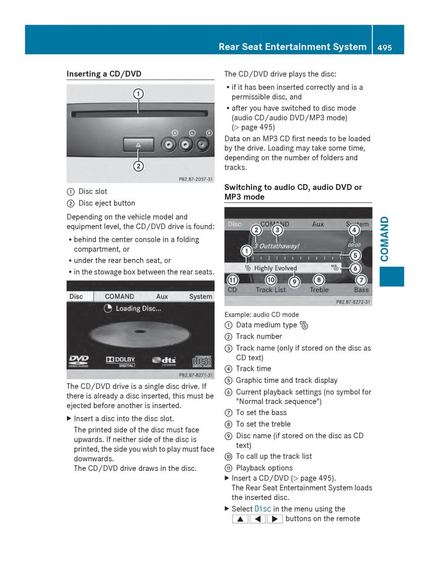 Mercedes Benz SL R231 owners manual / page 497