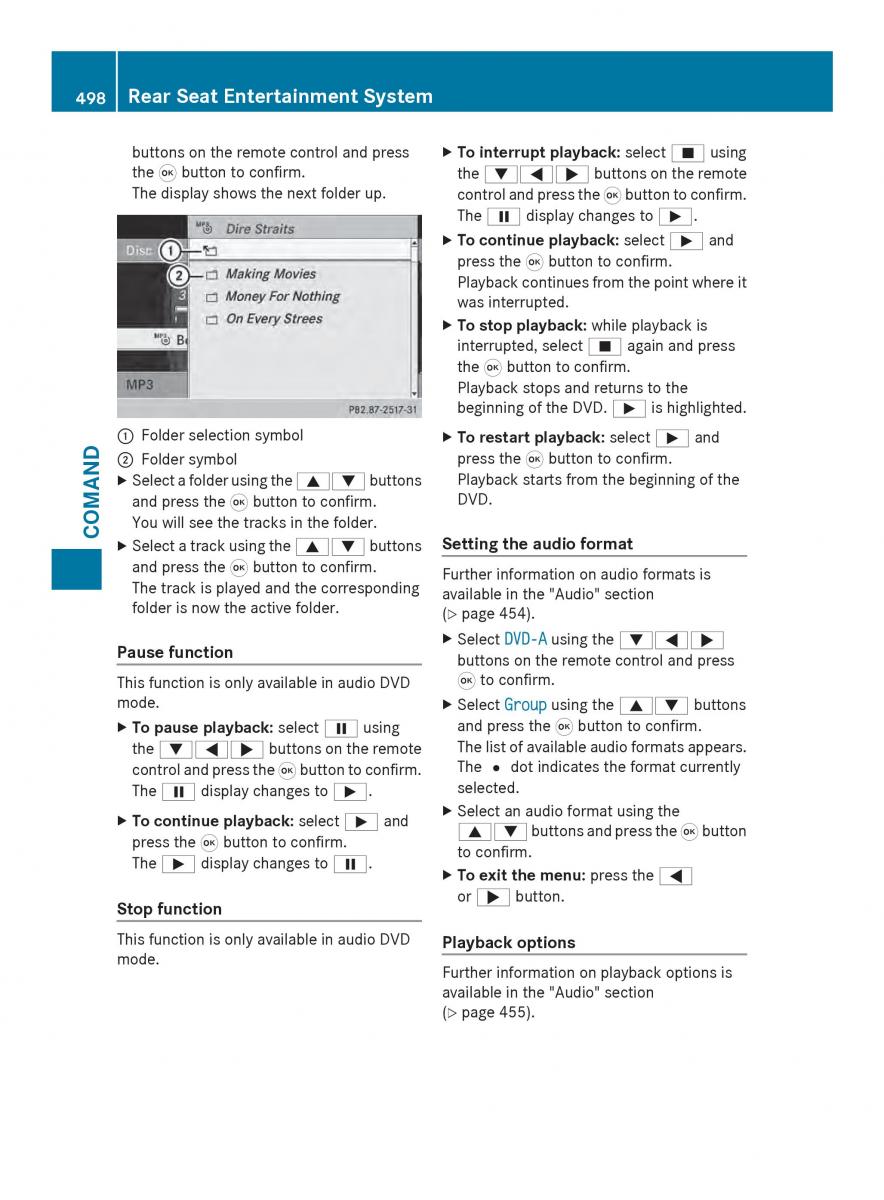 Mercedes Benz SL R231 owners manual / page 500