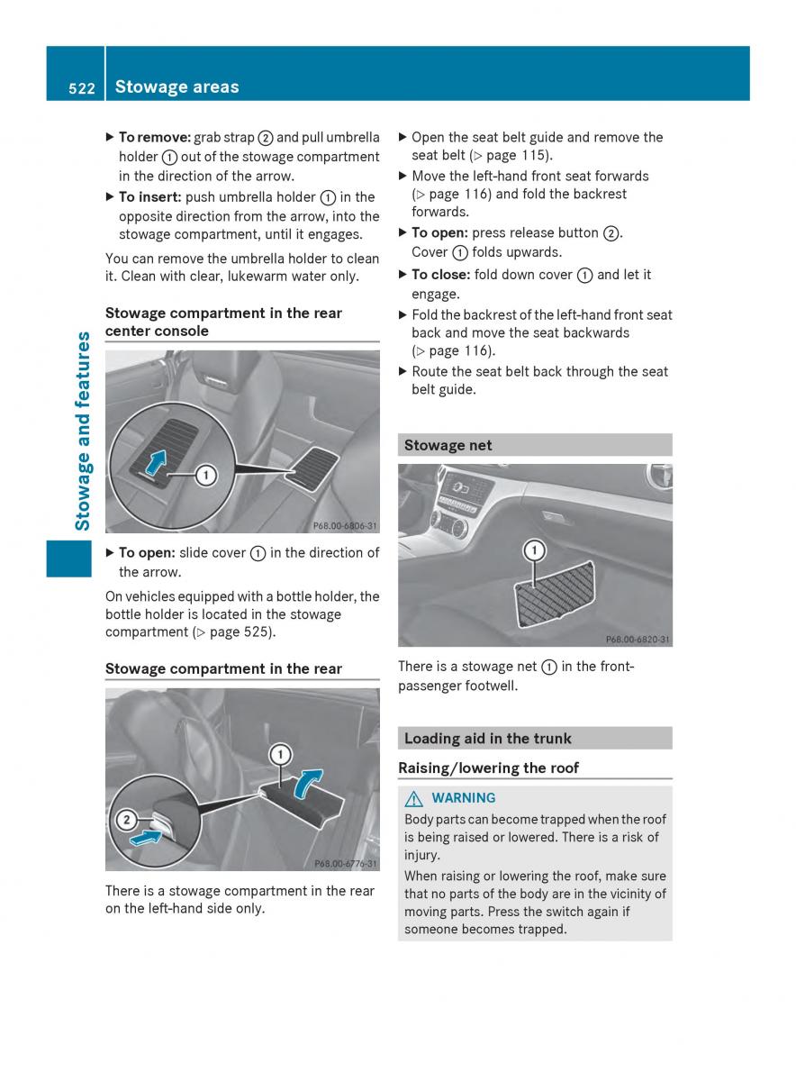 Mercedes Benz SL R231 owners manual / page 524