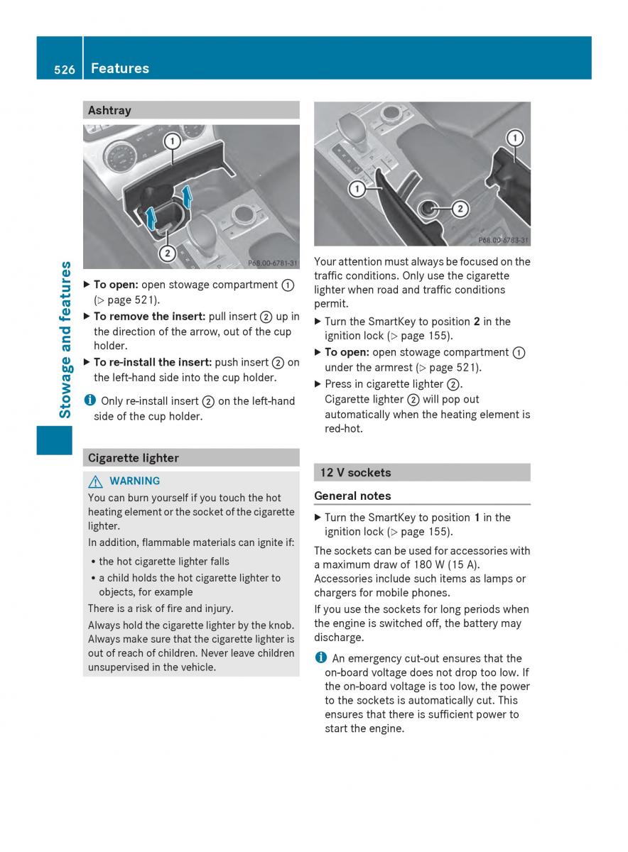 Mercedes Benz SL R231 owners manual / page 528