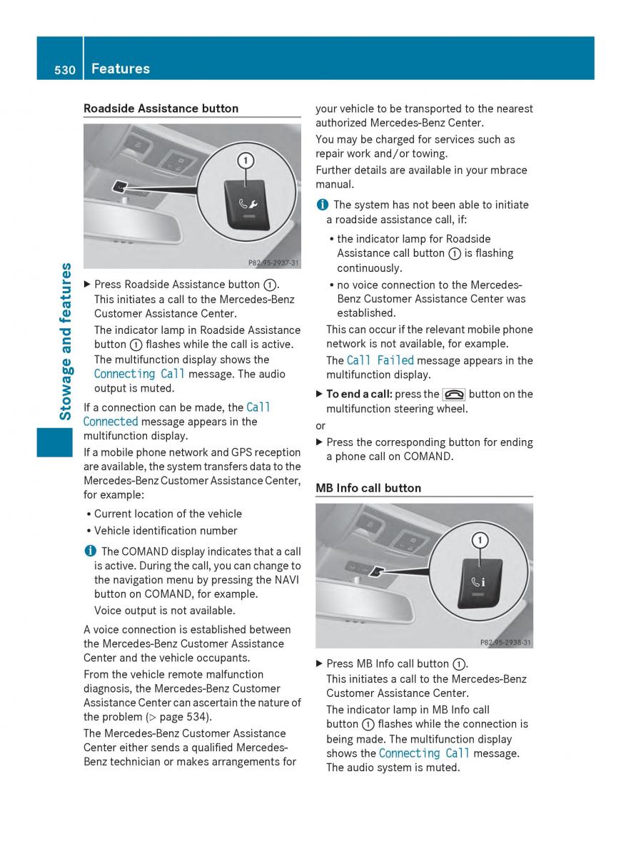 Mercedes Benz SL R231 owners manual / page 532