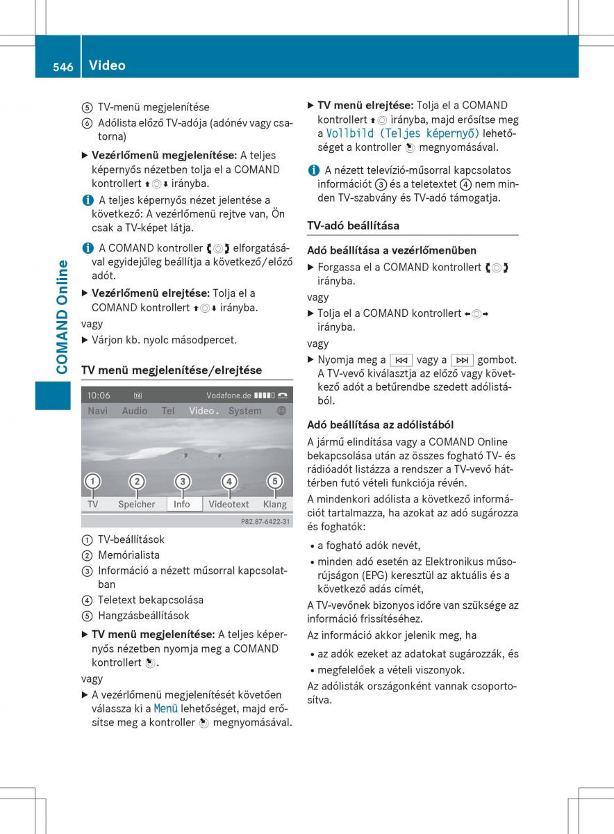 Mercedes Benz SL R231 Kezelesi utmutato / page 548