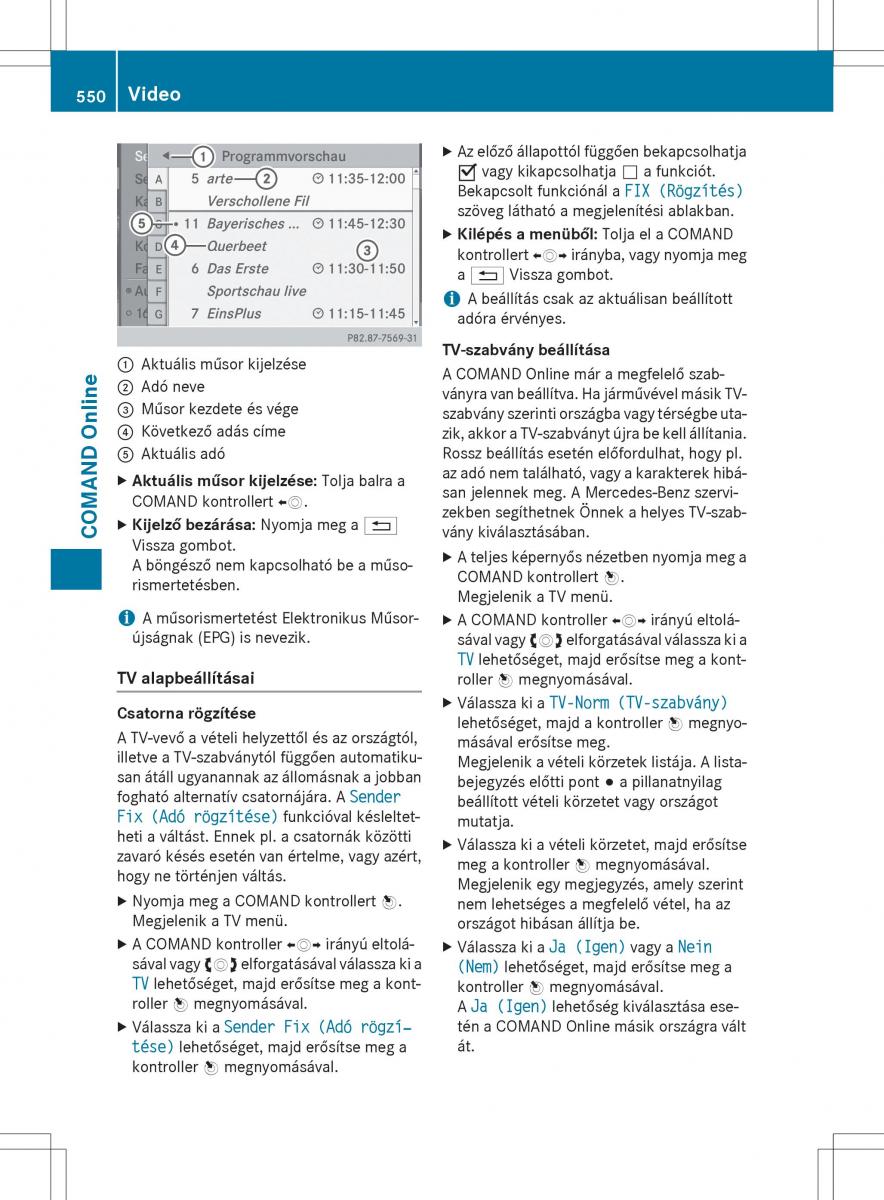 Mercedes Benz SL R231 Kezelesi utmutato / page 552