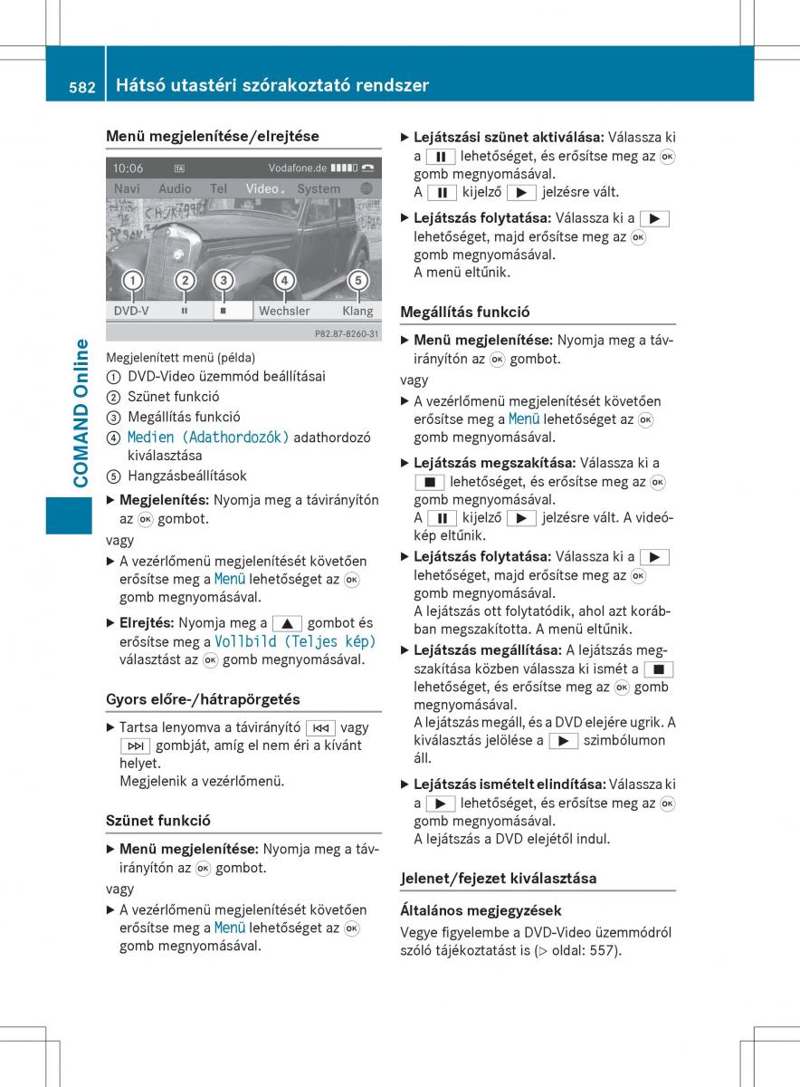 Mercedes Benz SL R231 Kezelesi utmutato / page 584