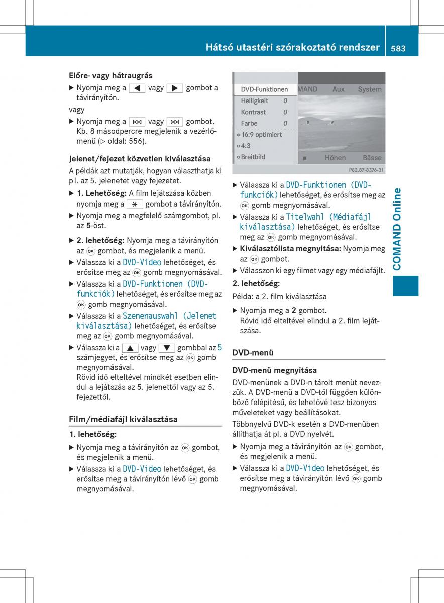 Mercedes Benz SL R231 Kezelesi utmutato / page 585