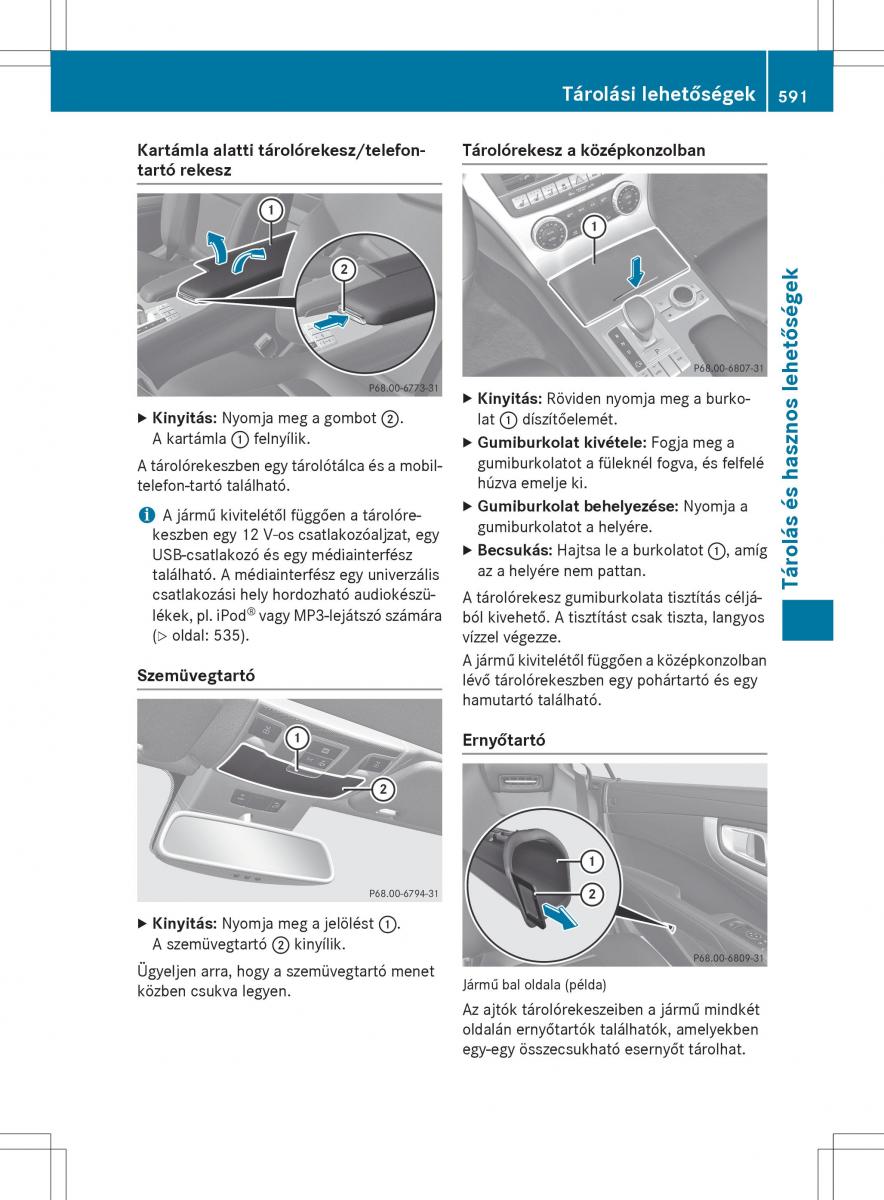 Mercedes Benz SL R231 Kezelesi utmutato / page 593