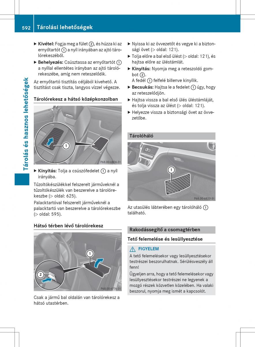 Mercedes Benz SL R231 Kezelesi utmutato / page 594