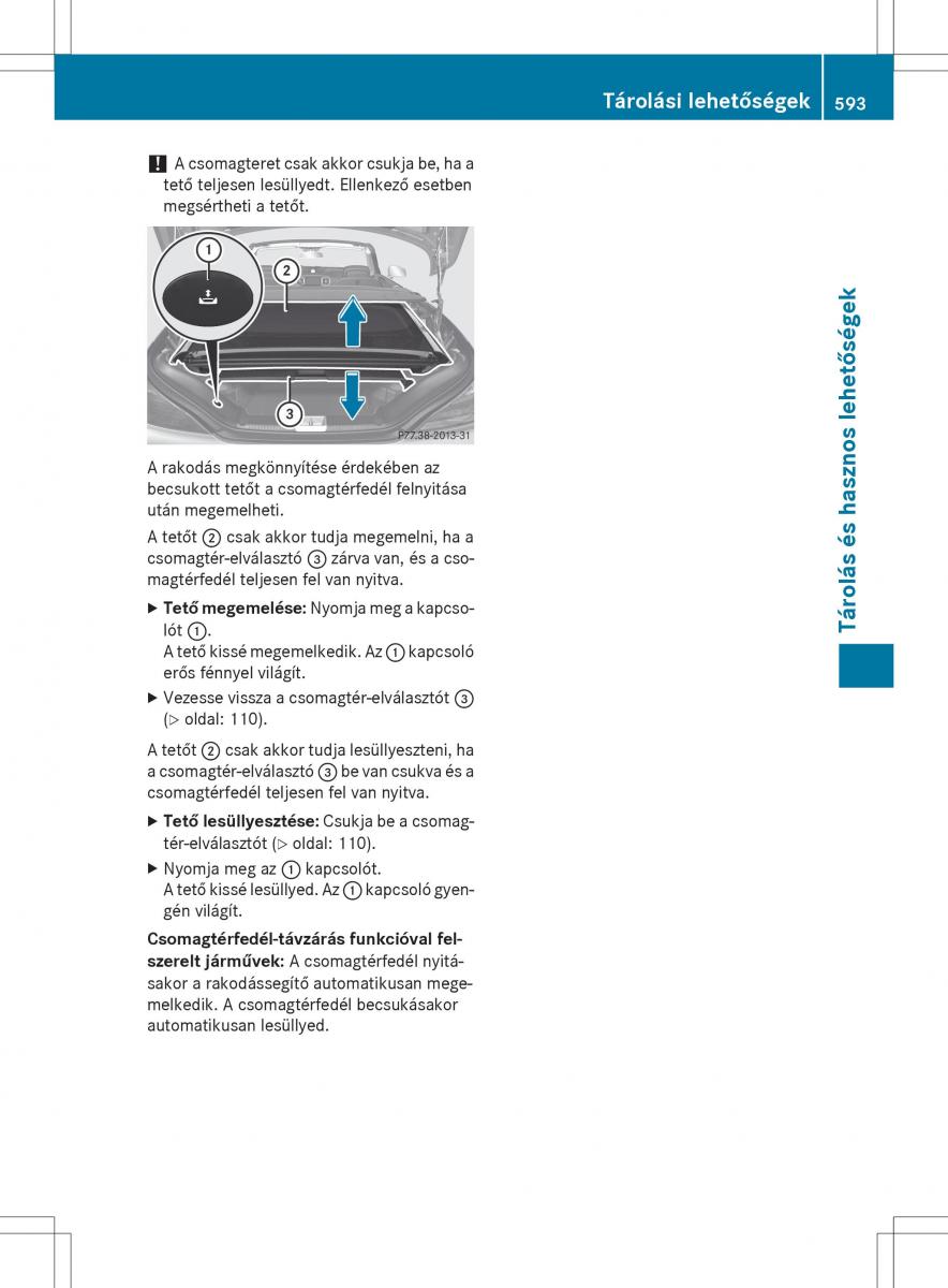 Mercedes Benz SL R231 Kezelesi utmutato / page 595