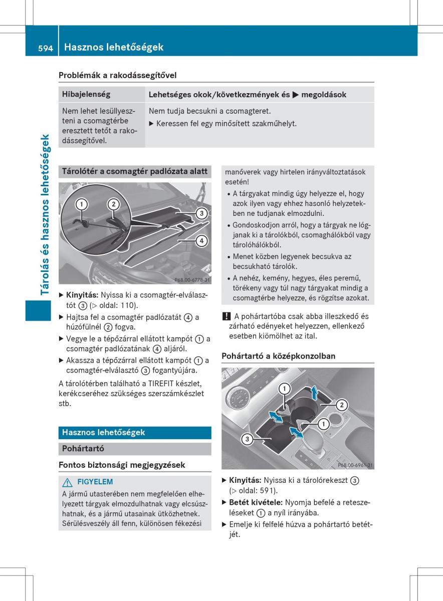 Mercedes Benz SL R231 Kezelesi utmutato / page 596