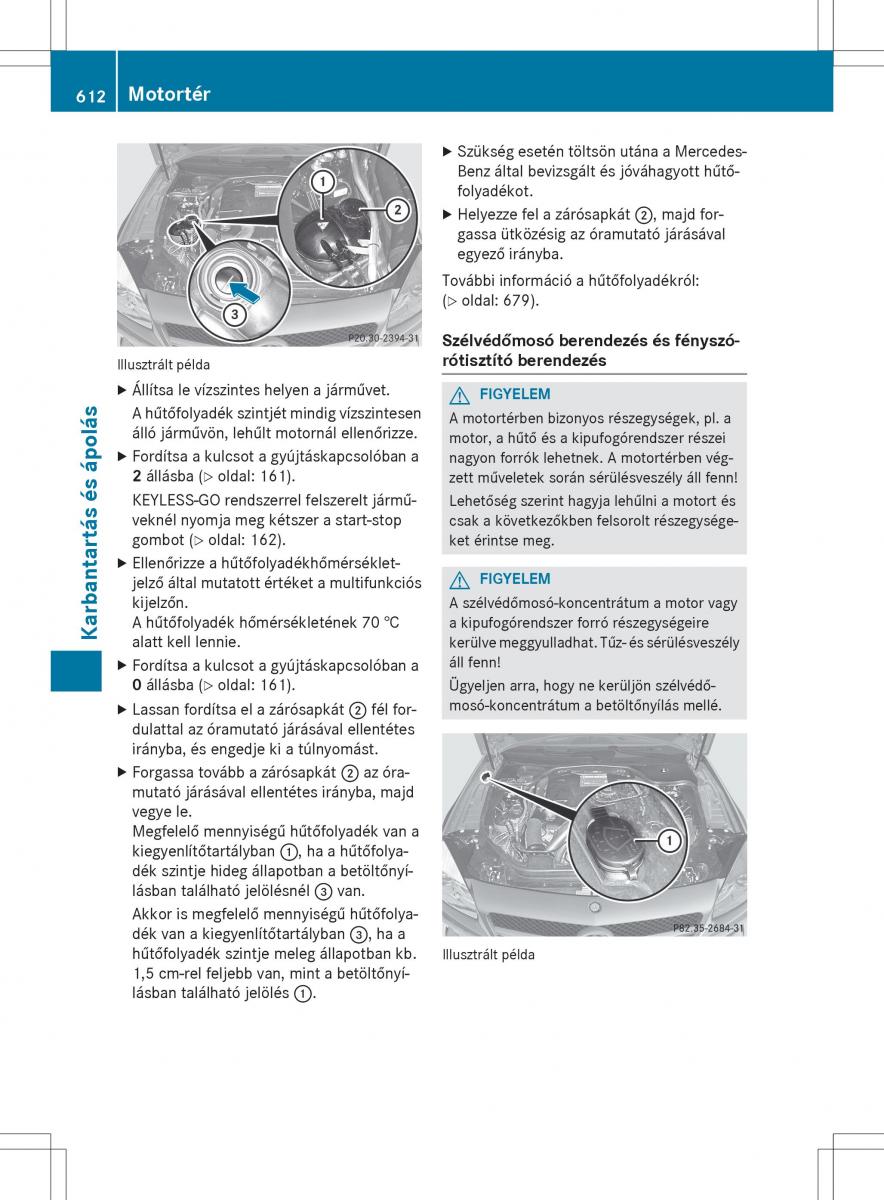 Mercedes Benz SL R231 Kezelesi utmutato / page 614