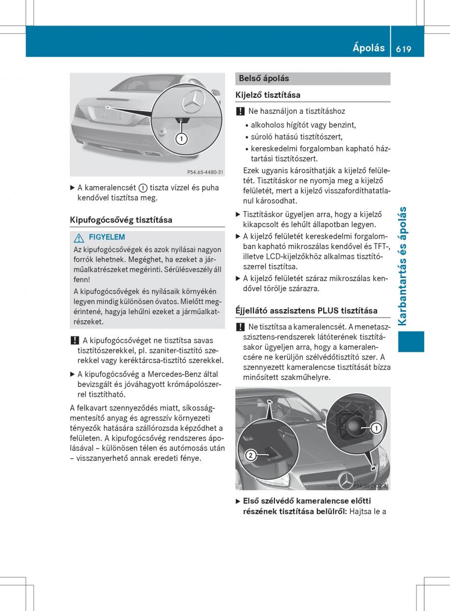 Mercedes Benz SL R231 Kezelesi utmutato / page 621