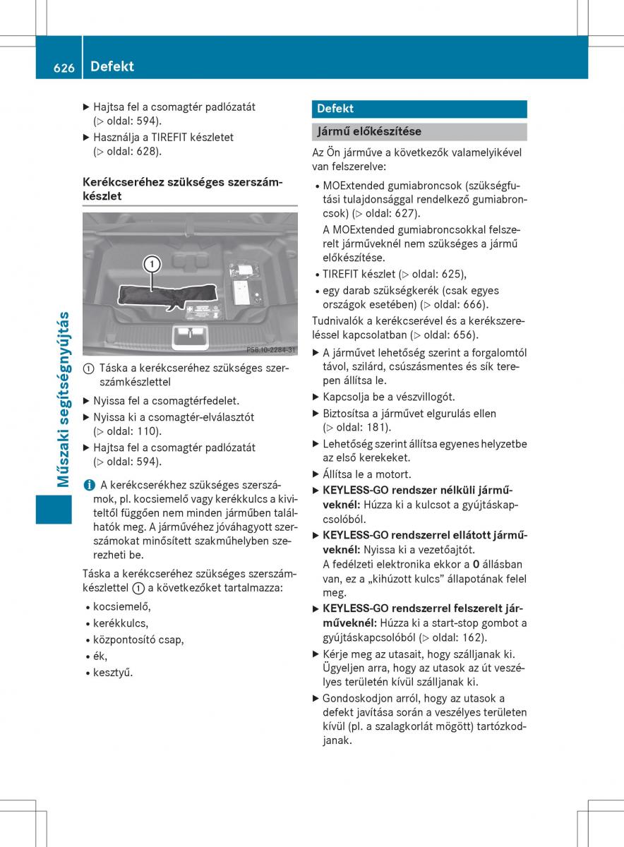 Mercedes Benz SL R231 Kezelesi utmutato / page 628