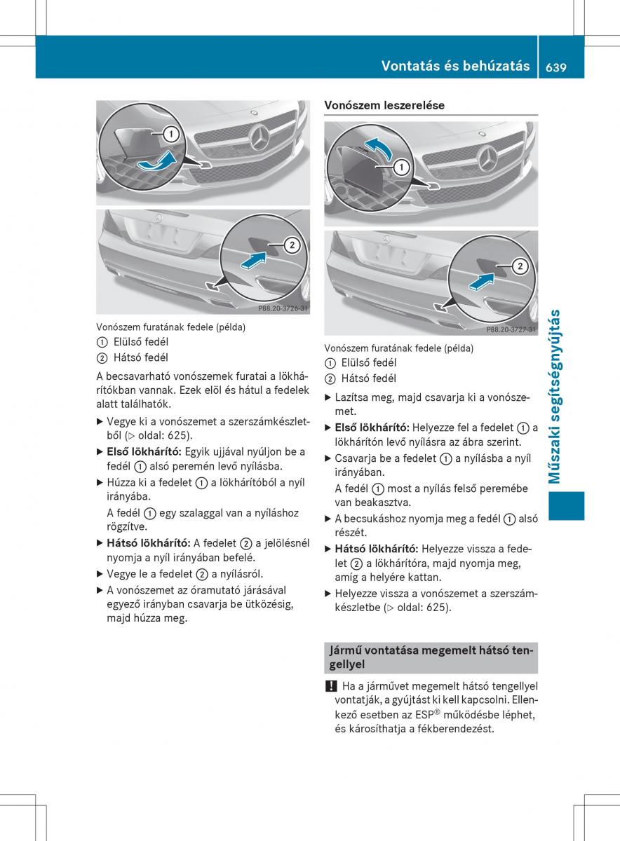 Mercedes Benz SL R231 Kezelesi utmutato / page 641