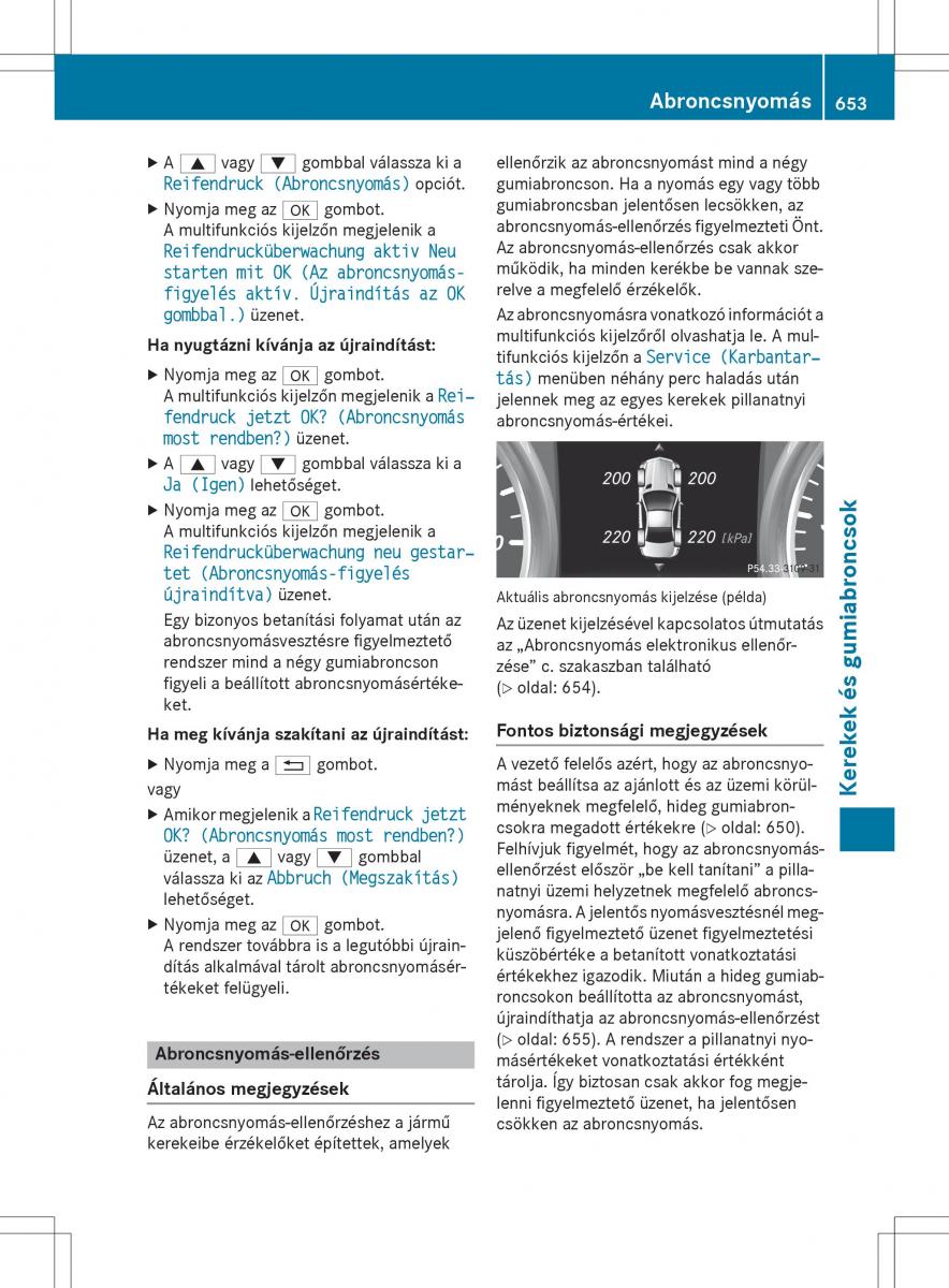 Mercedes Benz SL R231 Kezelesi utmutato / page 655