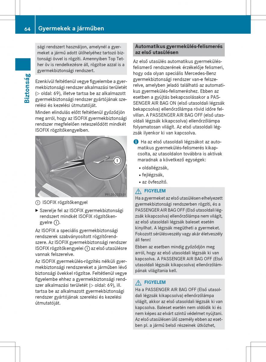 Mercedes Benz SL R231 Kezelesi utmutato / page 66