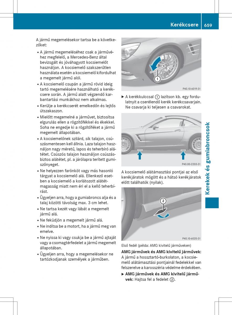 Mercedes Benz SL R231 Kezelesi utmutato / page 661