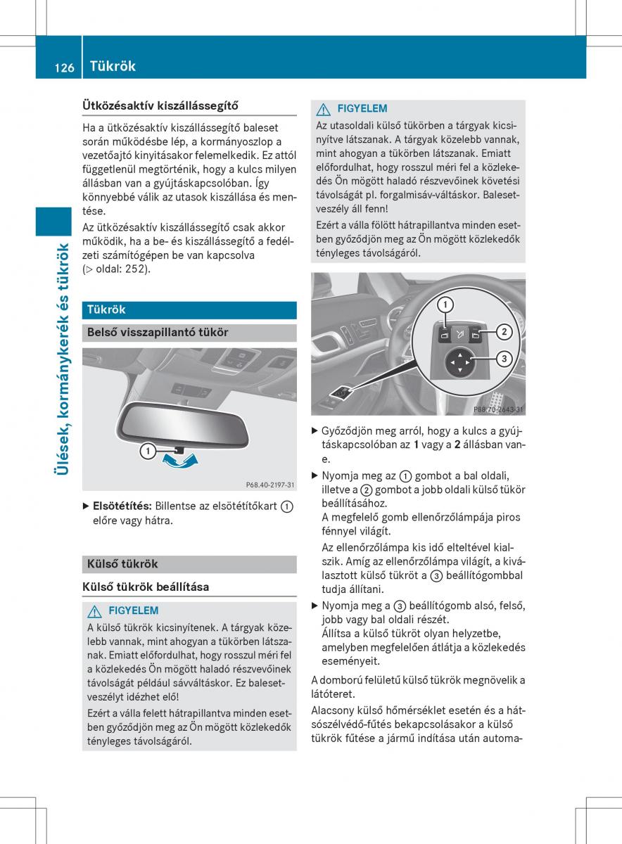 Mercedes Benz SL R231 Kezelesi utmutato / page 128