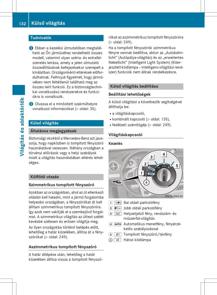 Mercedes Benz SL R231 Kezelesi utmutato / page 134