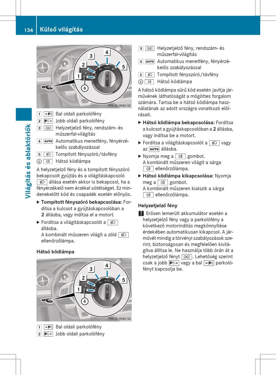 Mercedes Benz SL R231 Kezelesi utmutato / page 136