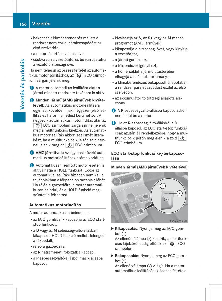 Mercedes Benz SL R231 Kezelesi utmutato / page 168