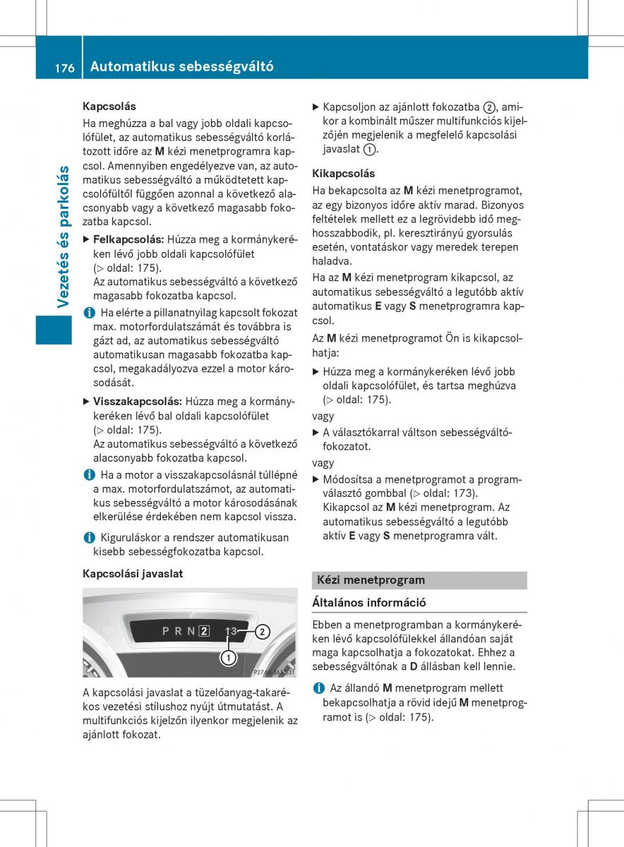 Mercedes Benz SL R231 Kezelesi utmutato / page 178