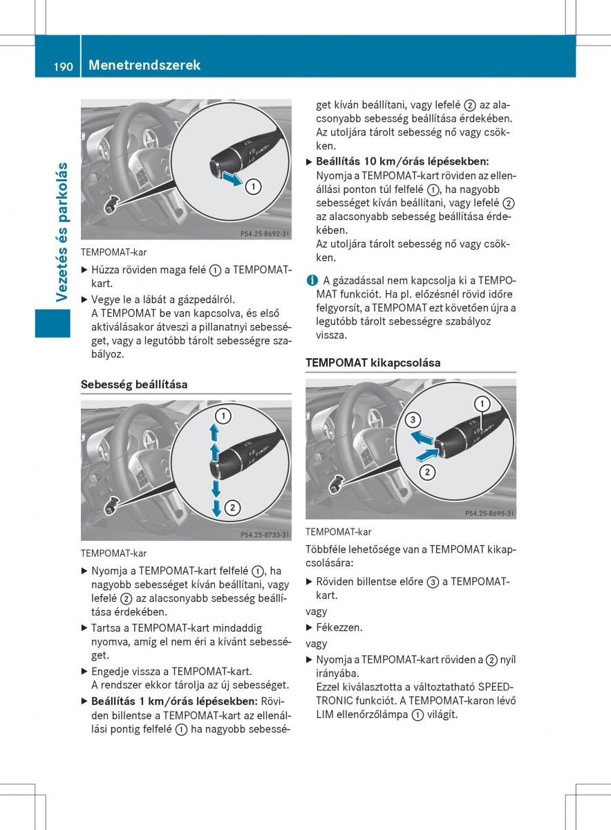 Mercedes Benz SL R231 Kezelesi utmutato / page 192