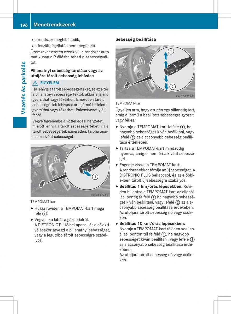 Mercedes Benz SL R231 Kezelesi utmutato / page 198