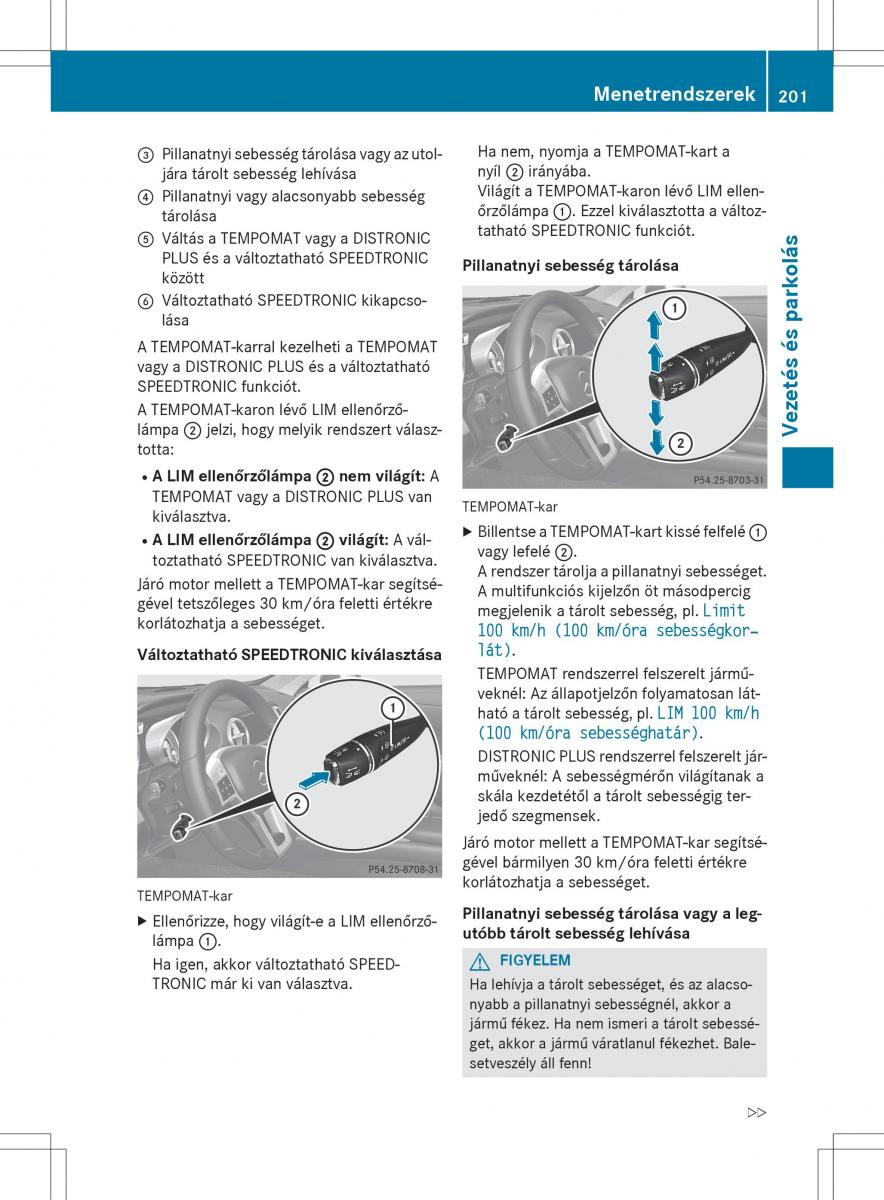 Mercedes Benz SL R231 Kezelesi utmutato / page 203