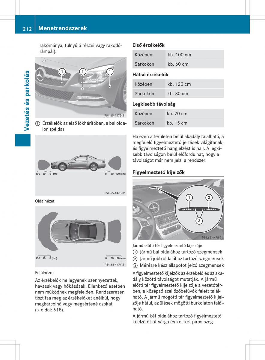 Mercedes Benz SL R231 Kezelesi utmutato / page 214