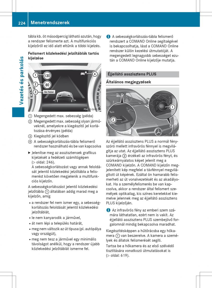 Mercedes Benz SL R231 Kezelesi utmutato / page 226