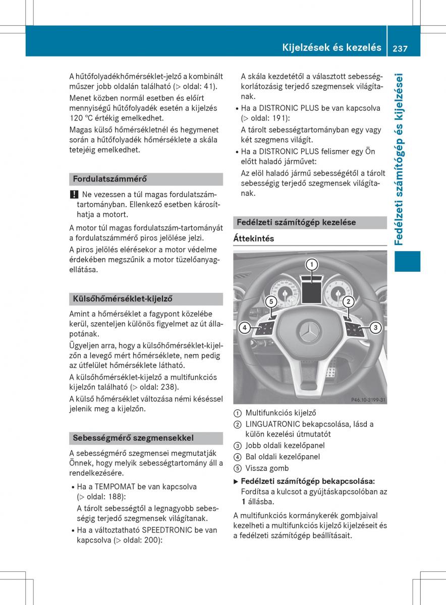 Mercedes Benz SL R231 Kezelesi utmutato / page 239