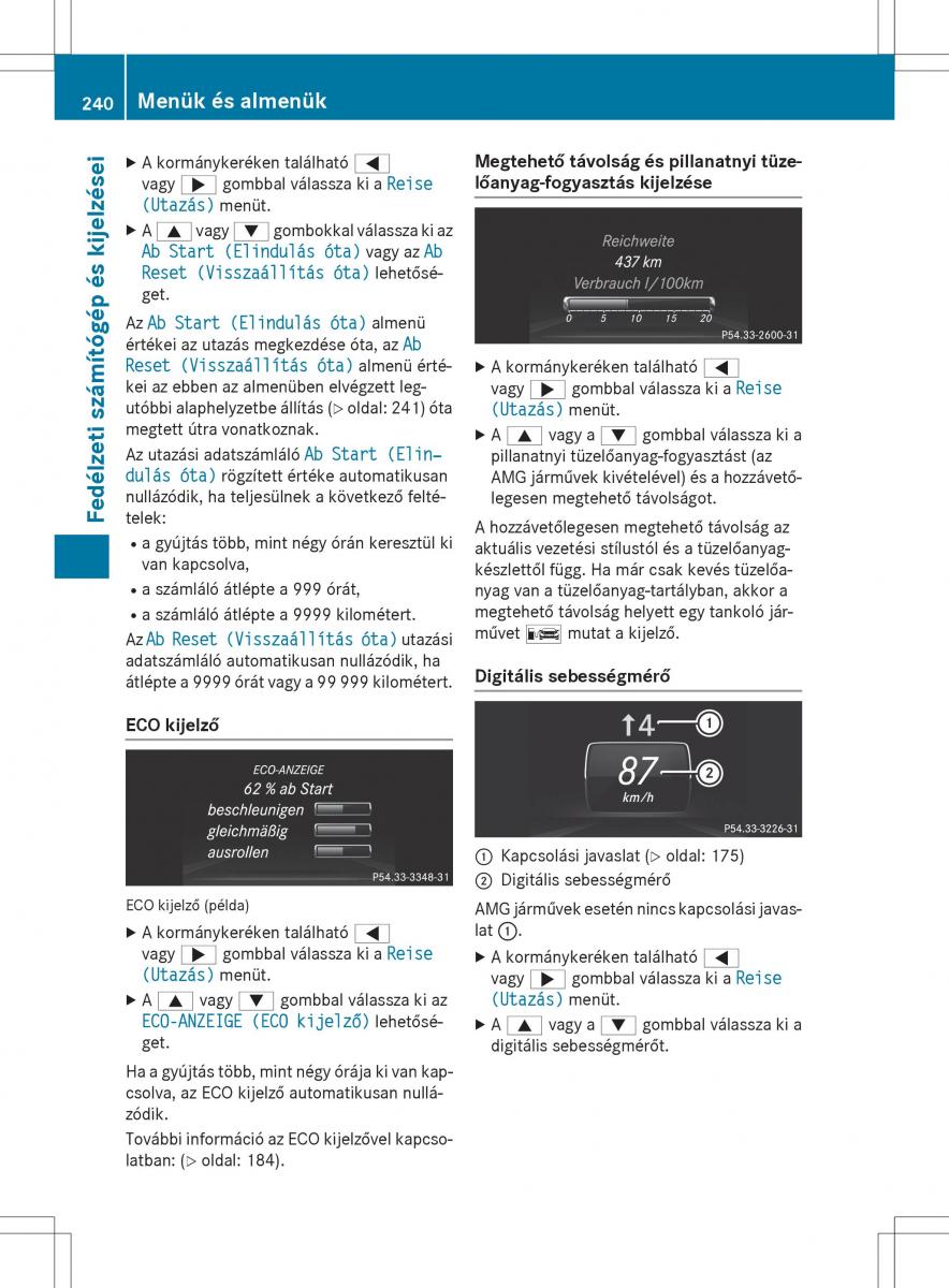 Mercedes Benz SL R231 Kezelesi utmutato / page 242