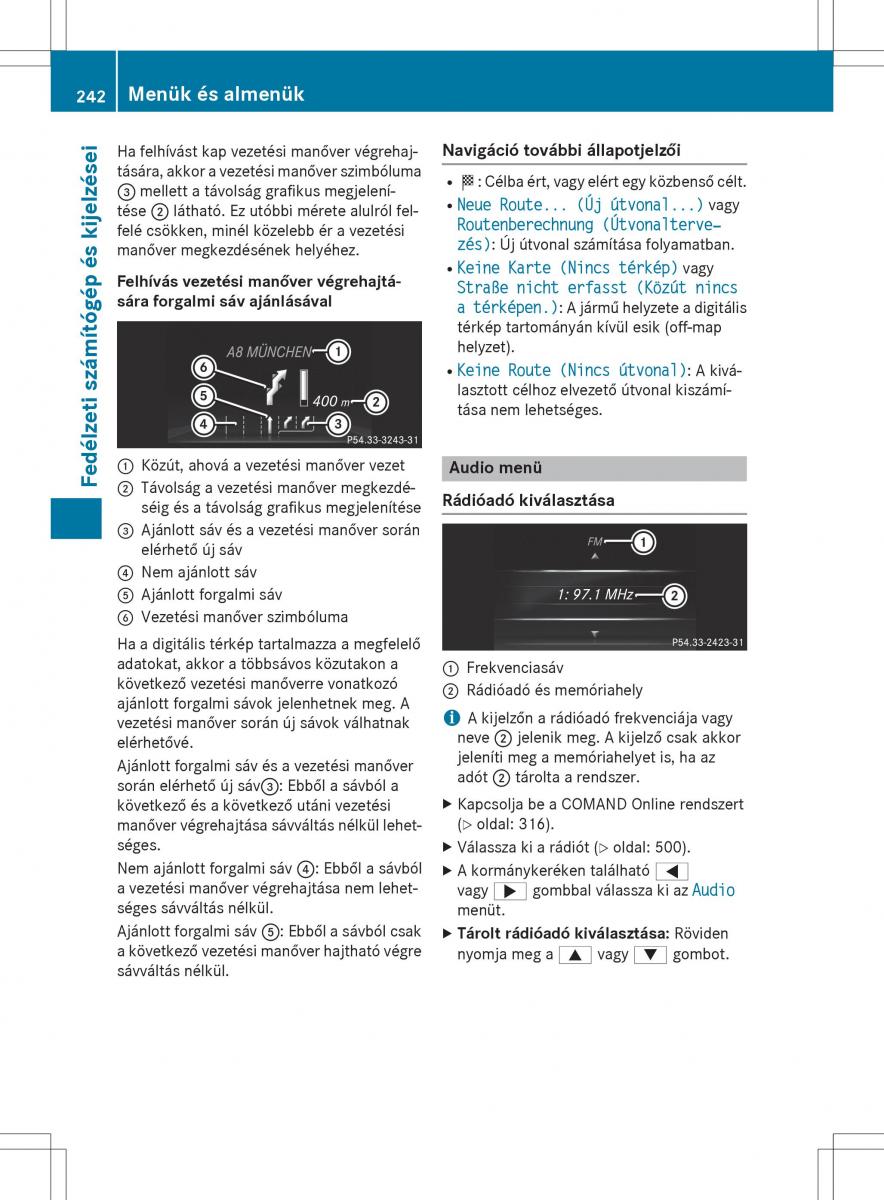 Mercedes Benz SL R231 Kezelesi utmutato / page 244