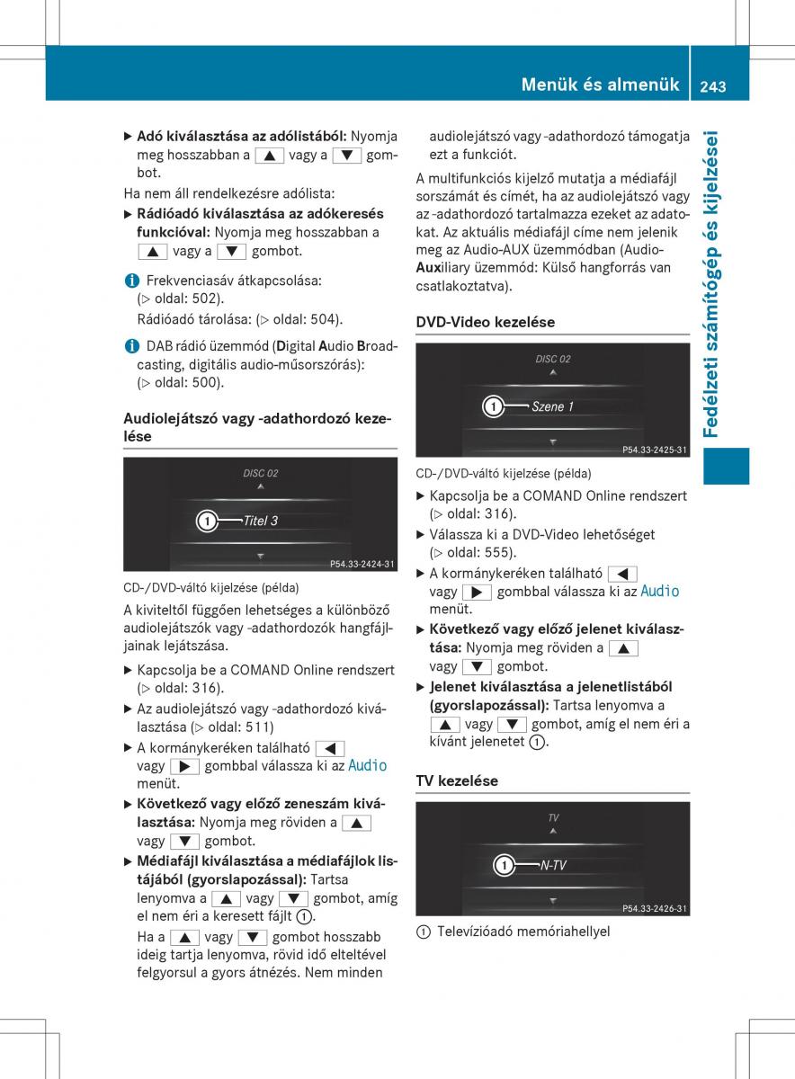 Mercedes Benz SL R231 Kezelesi utmutato / page 245