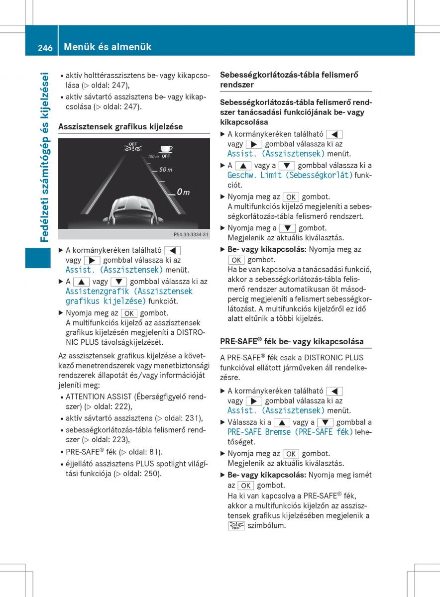 Mercedes Benz SL R231 Kezelesi utmutato / page 248