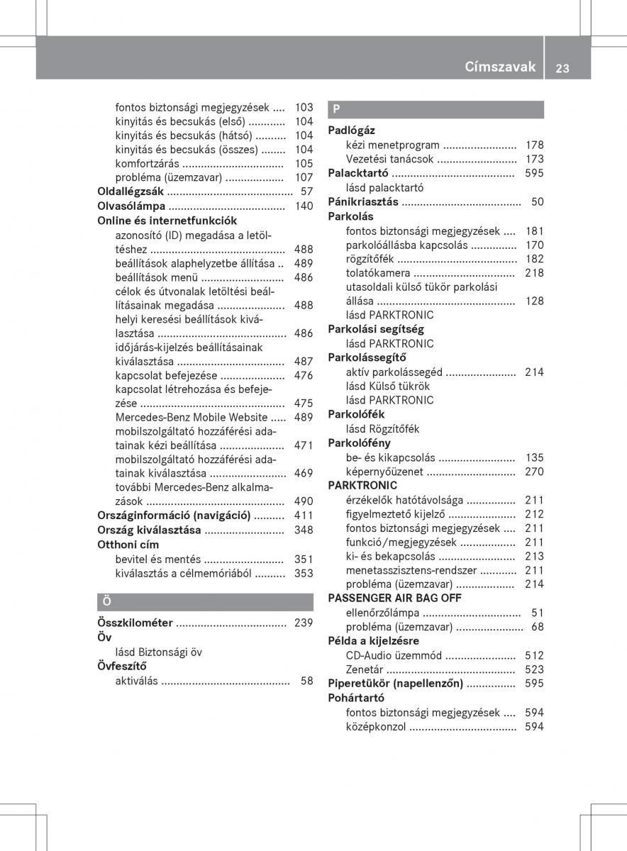 Mercedes Benz SL R231 Kezelesi utmutato / page 25